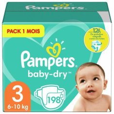 NEW Pampers Baby Dry 3 eldobható pelenkák (198 db)