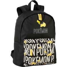 NEW Iskolai hátizsák Pokémon Pikachu Fekete Alkalmazkodó trolley-hoz hátizsákkal Laptop rekesz (15.6" méretig) 41 x 31 x 1