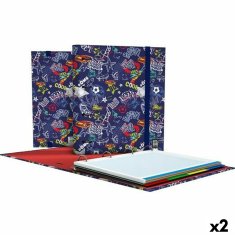 NEW Grafoplas Carpebook Star gyűrűs iratgyűjtők Sötétkék A4 (2 db)