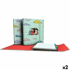 NEW Grafoplas Carpeplús Mafalda zöld A4-es gyűrűs iratgyűjtő (2 db)