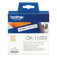 NEW Címkék Brother DK-11203 Fehér Fekete Fekete/Fehér papír