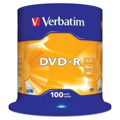 NEW DVD-R Verbatim Matt Ezüst 100 db 4,7 GB 16x