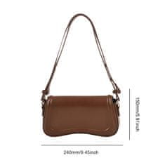 Dollcini Dollcini, női válltáska pénztárca, PU bőr női válltáska, Crossbody táska, állítható vállpánt, 443223, sötétbarna