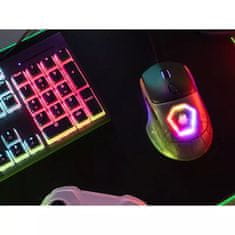 Tracer Neon, GameZone, 12400 DPI, RGB világítás, PixArt Optikai, USB, Átlátszó, Vezetékes egér