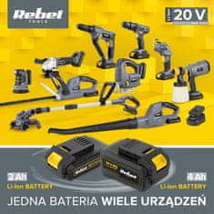 Rebel TOOLS 20V-os vezeték nélküli lombfúvó