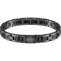 NEW Hugo Boss METAL LINK ESSENTIALS Karkötő Fekete (Felújított A termékek)