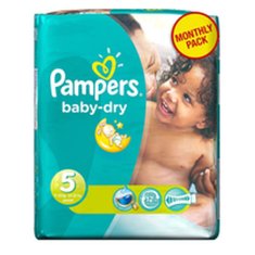 NEW Pampers Baby Dry eldobható pelenkák (5 méret) (11 -16kg) (Felújított A+ termékek)