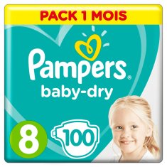 NEW Pampers Baby Dry eldobható pelenkák (8-as méret) (17+ kg) (Felújított A+ termékek)