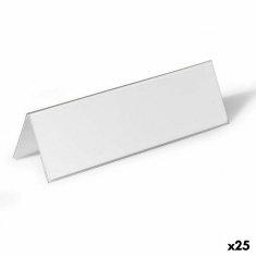 NEW Tartós azonosító tábla PVC asztali átlátszó 10,5 x 29,7 cm (25 db)