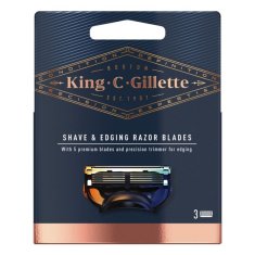 NEW Smink alapozó utántöltő King C Gillette Gillette King (3 uds)