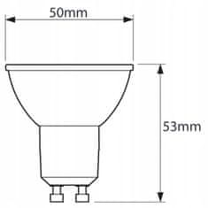 LUMILED 10x LED izzó GU10 6W = 50W 580lm 6500K Hideg fehér 38°