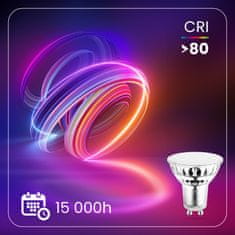 LUMILED 10x LED izzó GU10 6W = 50W 580lm 6500K Hideg fehér 120°