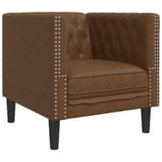 Vidaxl barna művelúr Chesterfield kanapéfotel 372682