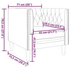 Vidaxl barna művelúr Chesterfield kanapéfotel 372682