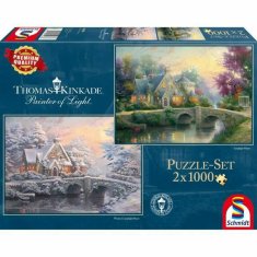 NEW Puzzle Schmidt Spiele Izland: Kirkjuffellsfoss (2 x 1000 darab)