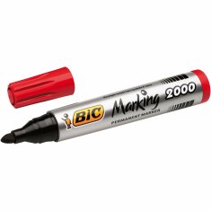 NEW Bic Permanent Marker 2000 Piros 12 db tartós filctoll