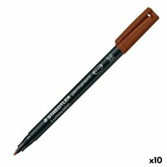 NEW Staedtler Lumocolor 317-7 M fekete (10 db)