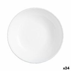 NEW Deep Luminarc Ammonit fehér üveglap (Ø 21 cm) (24 db)