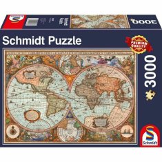 NEW Puzzle Schmidt Spiele Ősi világtérkép (3000 darab)