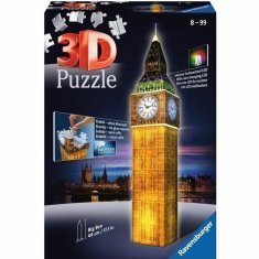 NEW Ravensburger Big Ben Night Edition 3D puzzle 216 darabos kirakó