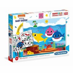 NEW Clementoni Baby Shark színező puzzle (60 darab)