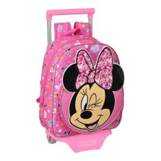 NEW Iskolai hátizsák kerekekkel Minnie Mouse Lucky Pink (28 x 34 x 10 cm)