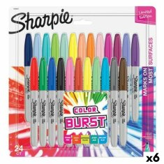 NEW Sharpie Burst Marker készlet színes 24 darab 1 mm-es (6 db)