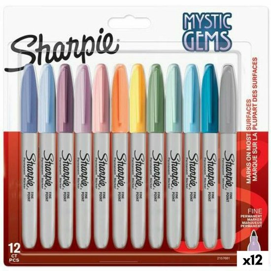 NEW Sharpie Mystic Gems színes 12 darabos filctoll készlet (12 db)