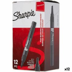 NEW Sharpie W10 12 darab 1,5-5 mm-es fekete tartós filctoll (12 db)