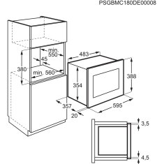 Electrolux LMS4253TMX Beépíthető Mikrohullámú sütő 1000W 25L Fekete