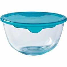 NEW Pyrex kék műanyag ételtartó edény kör alakú Ø 21 cm 2 L