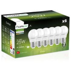 LUMILED 6x LED izzó E27 P40 2.5W = 25W 249lm 4000K Semleges fehér 180°