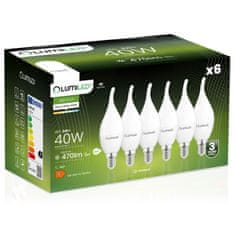 LUMILED 6x LED izzó E14 BA35 5W = 40W 470lm 4000K Semleges fehér 180°