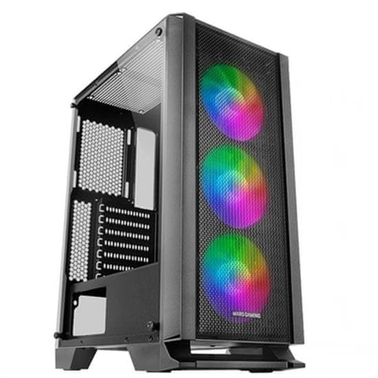 NEW Midi-Stolp ATX Mars Gaming MCC fekete RGB