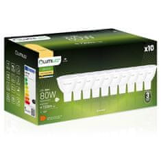 LUMILED 10x LED izzó GU5.3 MR16 8W = 80W 720lm 3000K Meleg fehér 120°