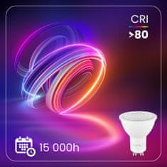 LUMILED 10x LED izzó GU10 6W = 50W 580lm 3000K Meleg fehér ÁLLÍTHATÓ 24° 36° 60°