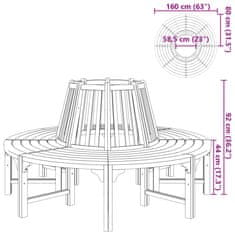 Vidaxl fatörzs körüli kör alakú fapad Ø 160 cm 41777