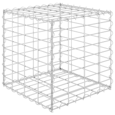 Vidaxl kocka alakú acélhuzal gabion magaságyás 40 x 40 x 40 cm (145649)