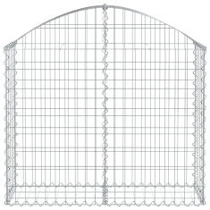 Vidaxl íves horganyzott vas gabion kosár 100x30x80/100 cm (153424)