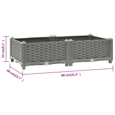 Vidaxl polipropilén magaságyás 80 x 40 x 23 cm (153290)