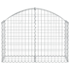 Vidaxl íves horganyzott vas gabion kosár 100x30x60/80 cm (153423)