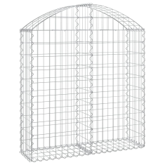 Vidaxl íves horganyzott vas gabion kosár 100x30x100/120 cm (153425)