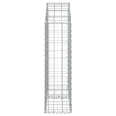 Vidaxl íves horganyzott vas gabion kosár 100x30x100/120 cm (153425)