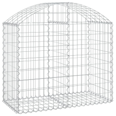 Vidaxl íves horganyzott vas gabion kosár 100x50x80/100 cm (153434)