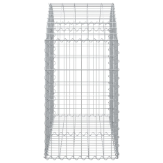 Vidaxl íves horganyzott vas gabion kosár 100x50x80/100 cm (153434)