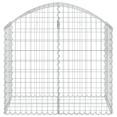 Vidaxl íves horganyzott vas gabion kosár 100x50x80/100 cm (153434)