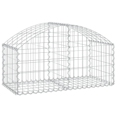 Vidaxl íves horganyzott vas gabion kosár 100x50x40/60 cm (153432)