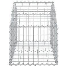 Vidaxl íves horganyzott vas gabion kosár 100x50x40/60 cm (153432)