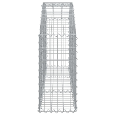 Vidaxl íves horganyzott vas gabion kosár 150x30x60/80 cm (153443)