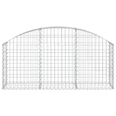 Vidaxl íves horganyzott vas gabion kosár 150x30x60/80 cm (153443)